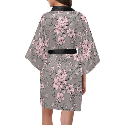 Cherry Blossom Pattern Print Design CB05 Women Kimono Robe