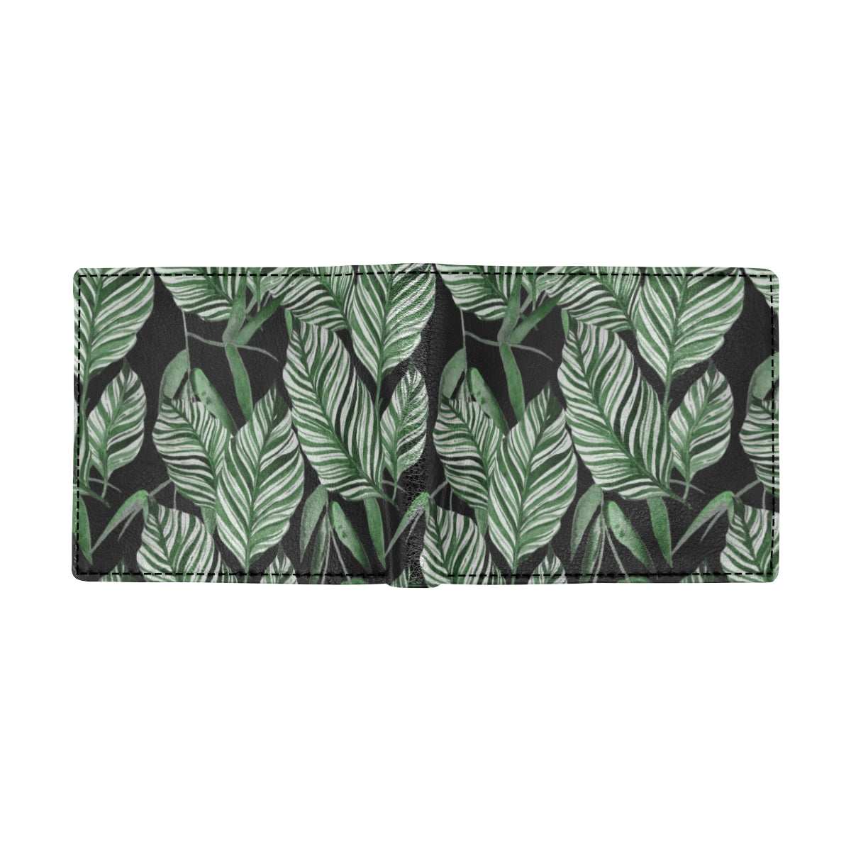 Palm Leaves Pattern Print Design PL09 Men's ID Card Wallet