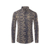 Snake Skin Pattern Print Men's Long Sleeve Shirt