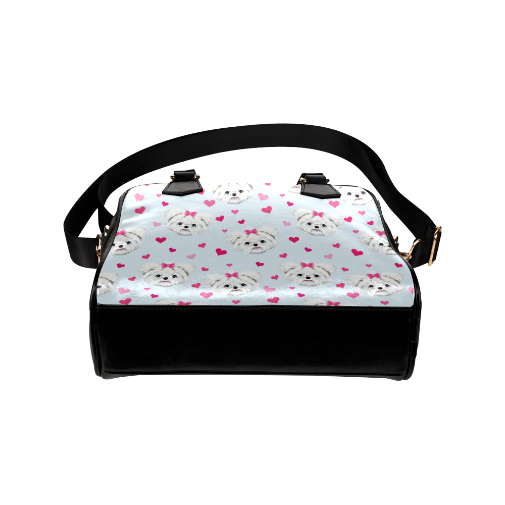 Maltese Pattern Print Design 03 Shoulder Handbag