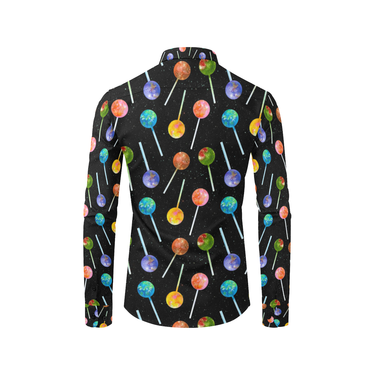 Lollipop Pattern Print Design LL04 Men's Long Sleeve Shirt