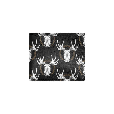 Moose Pattern Print Design 02 Men's ID Card Wallet