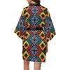 African Pattern Print Design 08 Women's Short Kimono