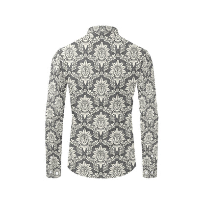 Damask Elegant Print Pattern Men's Long Sleeve Shirt