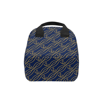 Nautical Anchor Rope  Pattern Insulated Lunch Bag