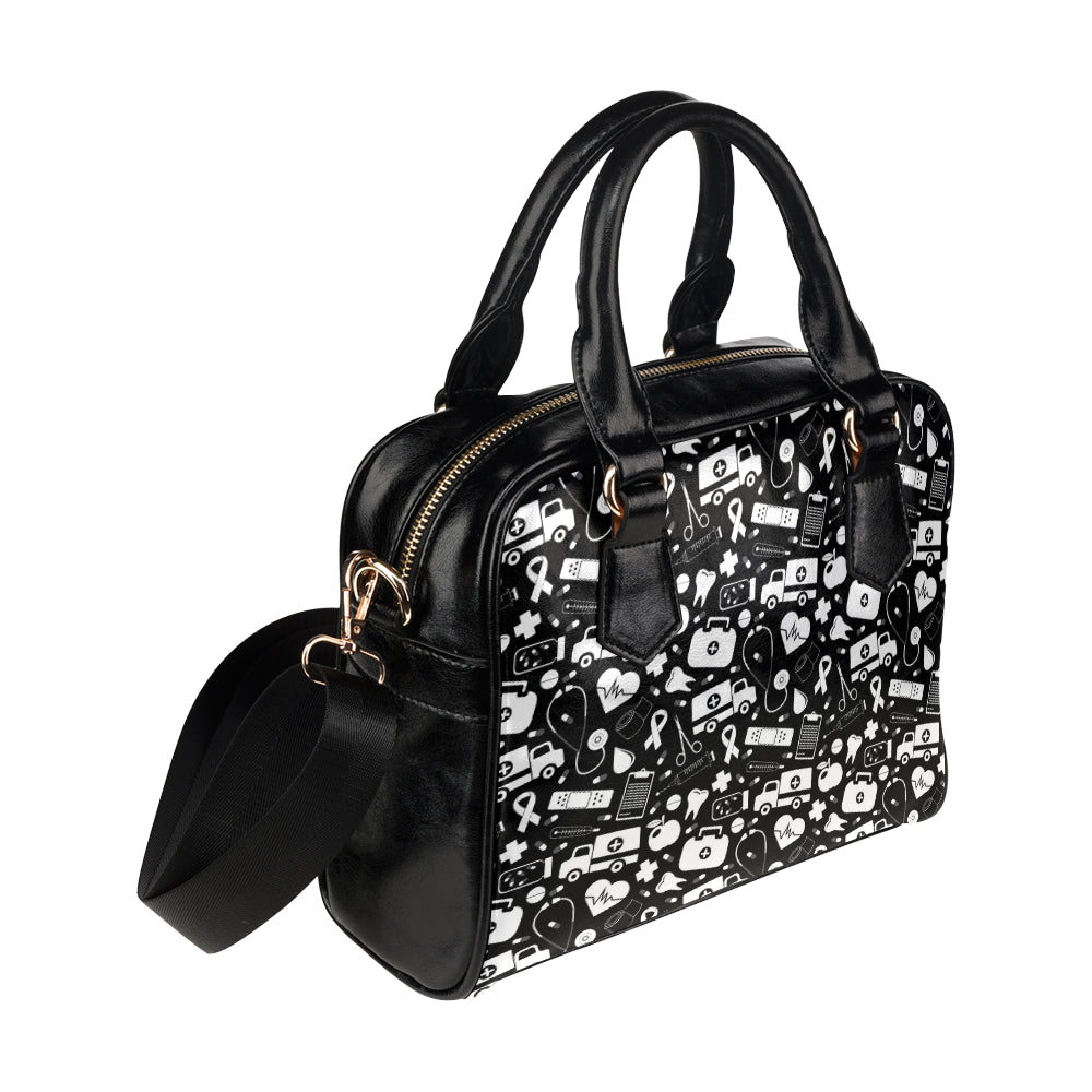 Medical Pattern Print Design 01 Shoulder Handbag