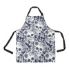 Skull Floral Beautiful Apron with Pocket