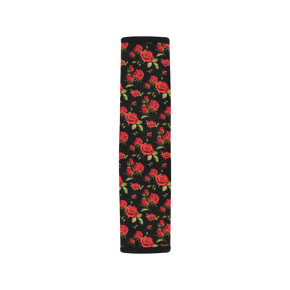 Red Rose Themed Print Car Seat Belt Cover