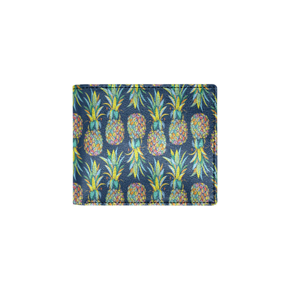 Pineapple Color Art Men's ID Card Wallet