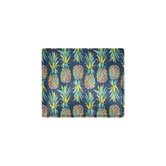 Pineapple Color Art Men's ID Card Wallet