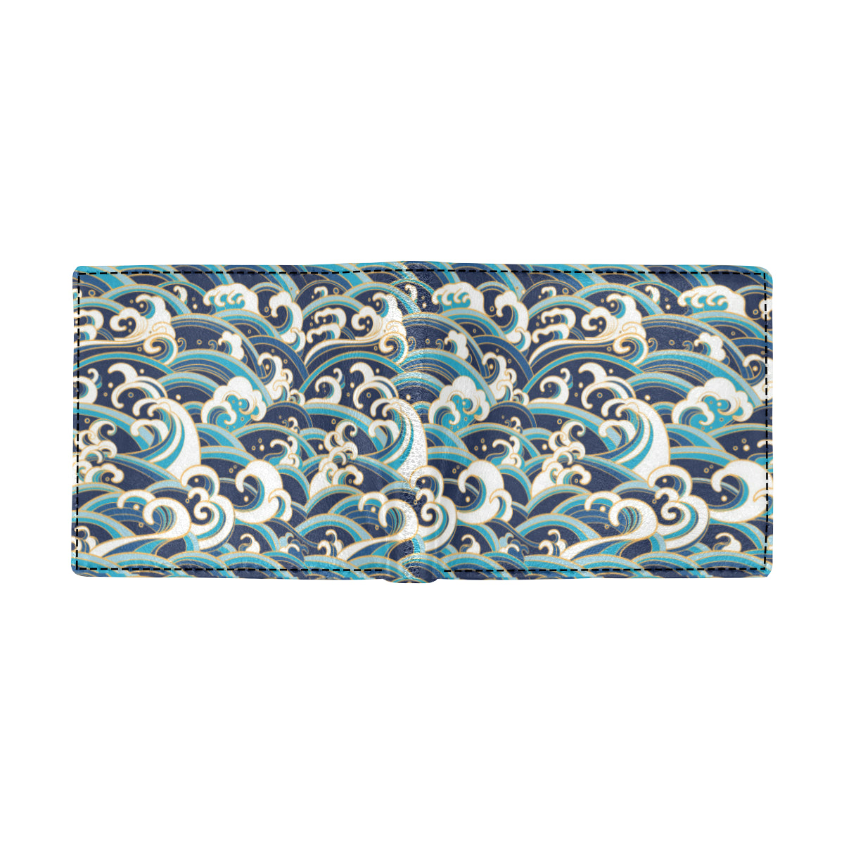 Surf Wave Pattern Men's ID Card Wallet JorJune