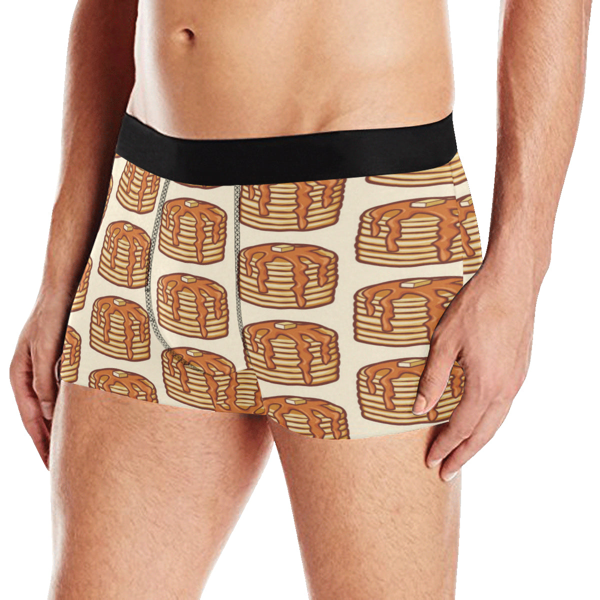 Pancake Pattern Print Design A02 Men's Boxer Briefs
