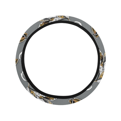 Hummingbird Pattern Print Design 02 Steering Wheel Cover with Elastic Edge
