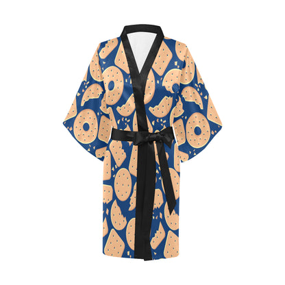 Cracker Pattern Print Design 03 Women's Short Kimono