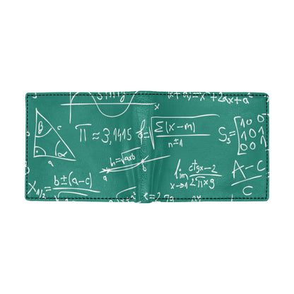 Math Pattern Print Design 01 Men's ID Card Wallet