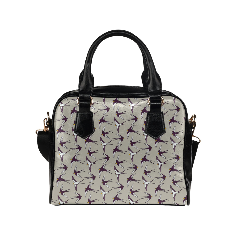 Swallow Bird Pattern Print Design 03 Shoulder Handbag