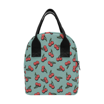 Cherry Pattern Print Design CH03 Insulated Lunch Bag