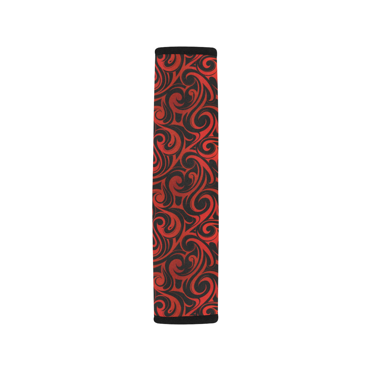 Maori Red Black Themed Design Car Seat Belt Cover