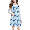 Dolphin Heart Pattern Apron with Pocket