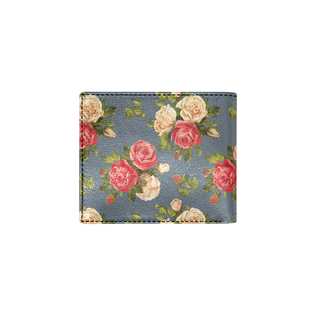 Rose Pattern Print Design RO017 Men's ID Card Wallet