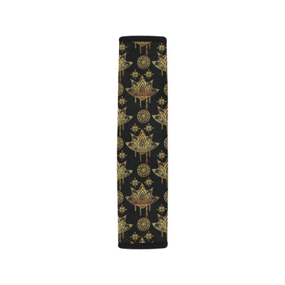 lotus Boho Pattern Print Design LO03 Car Seat Belt Cover