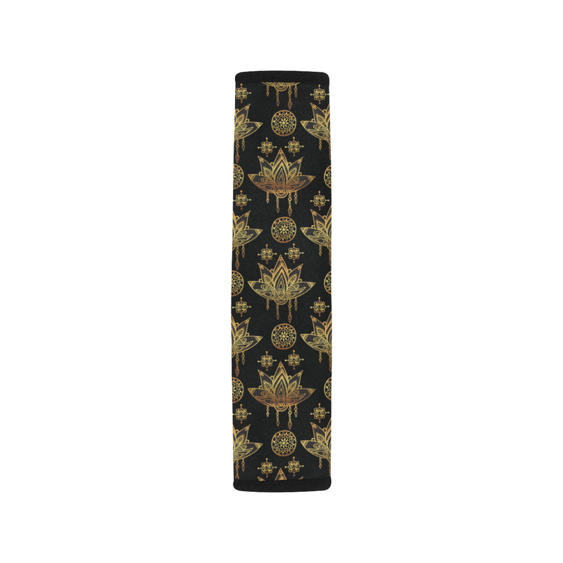 lotus Boho Pattern Print Design LO03 Car Seat Belt Cover