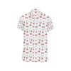 Bull Terriers Pattern Print Design 08 Men's Short Sleeve Button Up Shirt