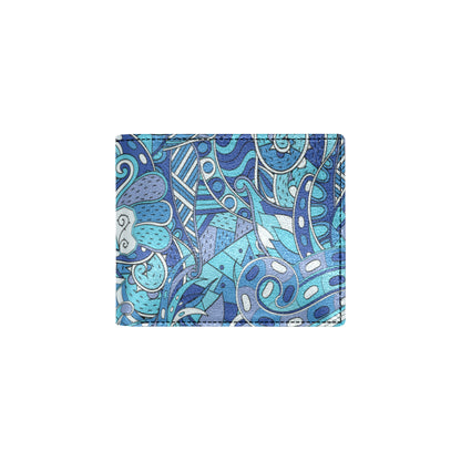 Funky Retro Pattern Print Design A02 Men's ID Card Wallet