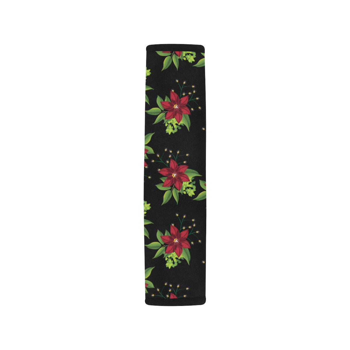 Poinsettia Pattern Print Design A01 Car Seat Belt Cover