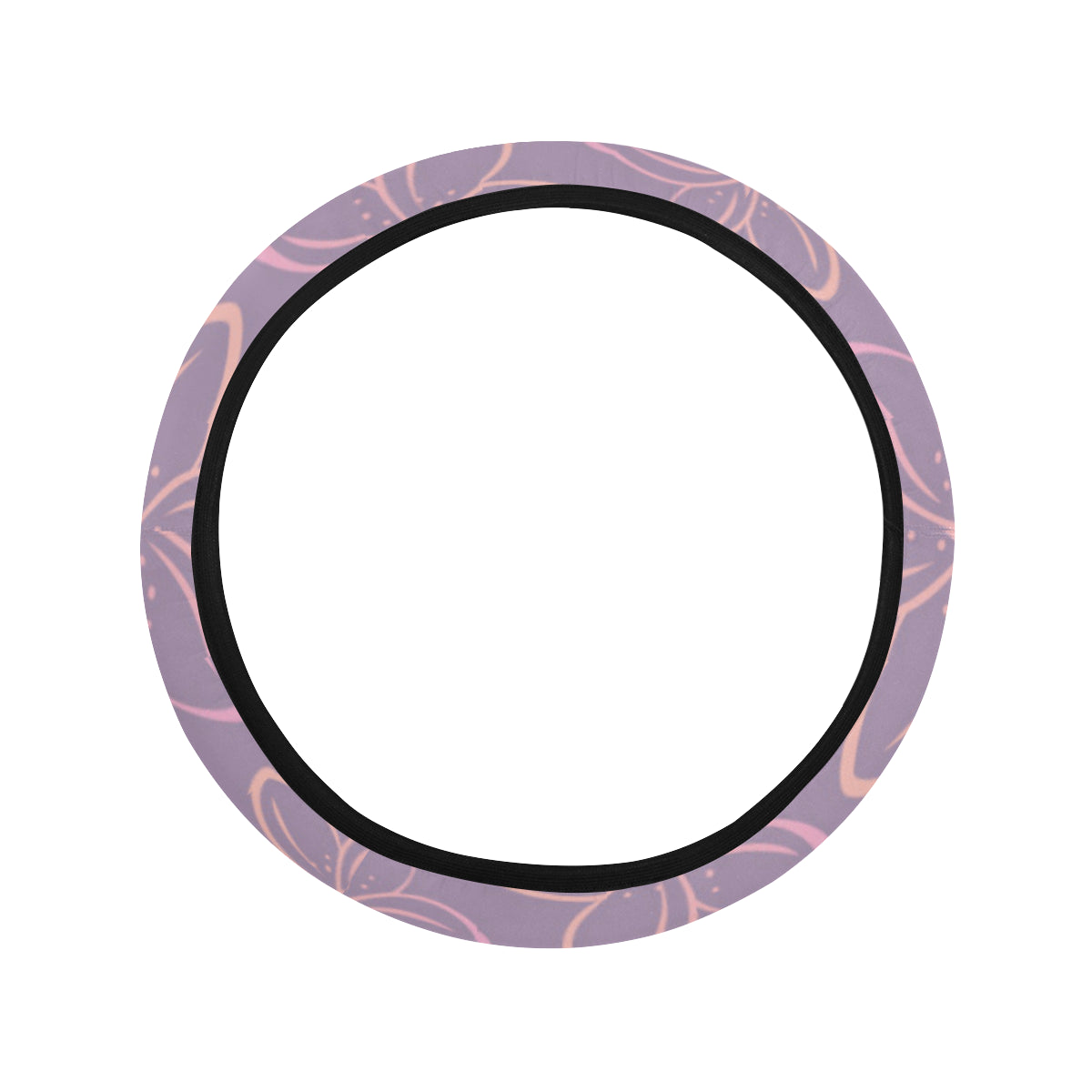 Plumeria Pattern Print Design A01 Steering Wheel Cover with Elastic Edge