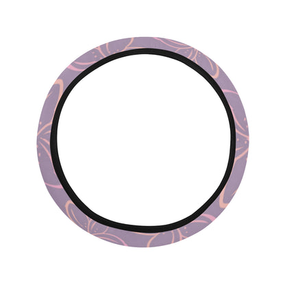 Plumeria Pattern Print Design A01 Steering Wheel Cover with Elastic Edge