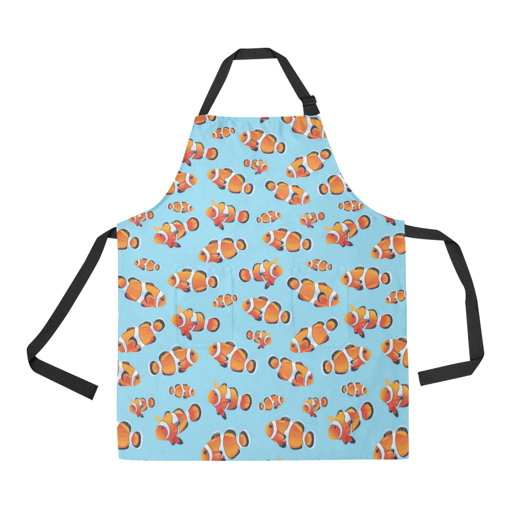 Clownfish Pattern Print Design 01 Apron with Pocket