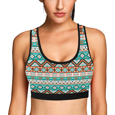 Navajo Style Print Pattern Sports Bra