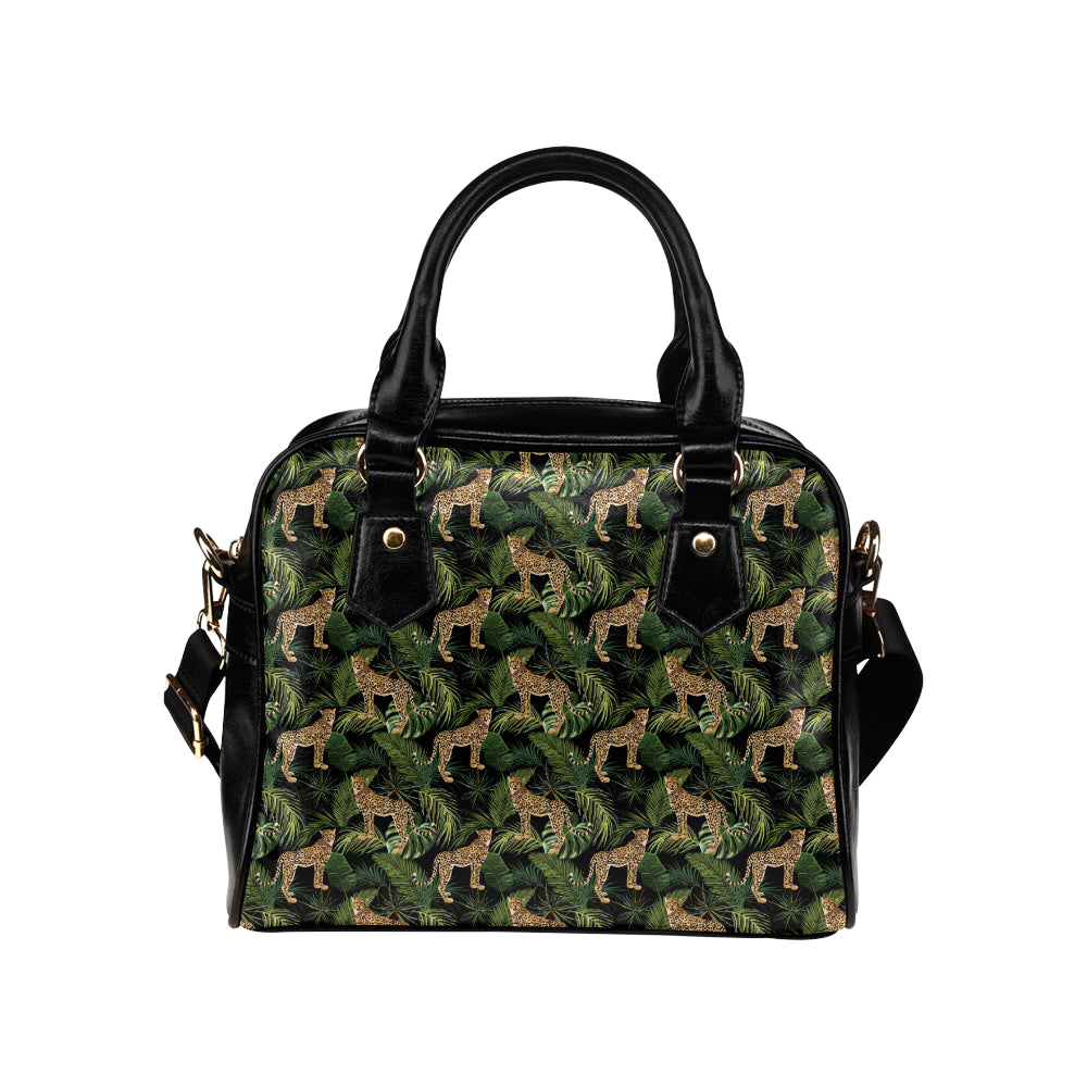 Cheetah Pattern Print Design 05 Shoulder Handbag