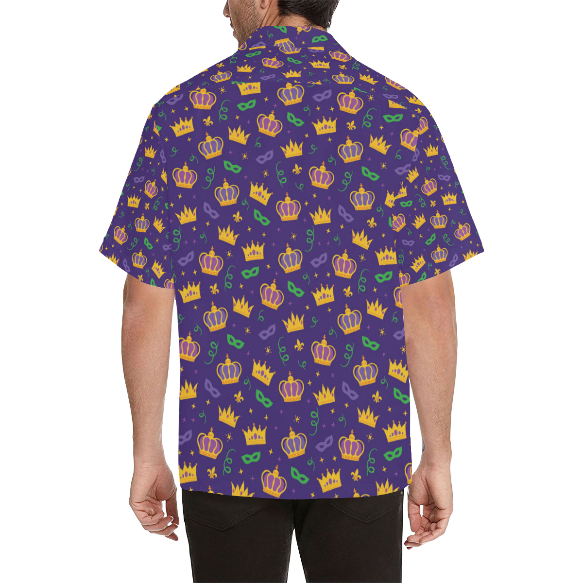 Mardi Gras Pattern Print Design 03 Men's Hawaiian Shirt