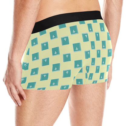 Bible Pattern Print Design 04 Men's Boxer Briefs