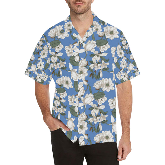 Magnolia Pattern Print Design 01 Men's Hawaiian Shirt