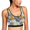 Colorful Tropical Palm Leaves Sports Bra