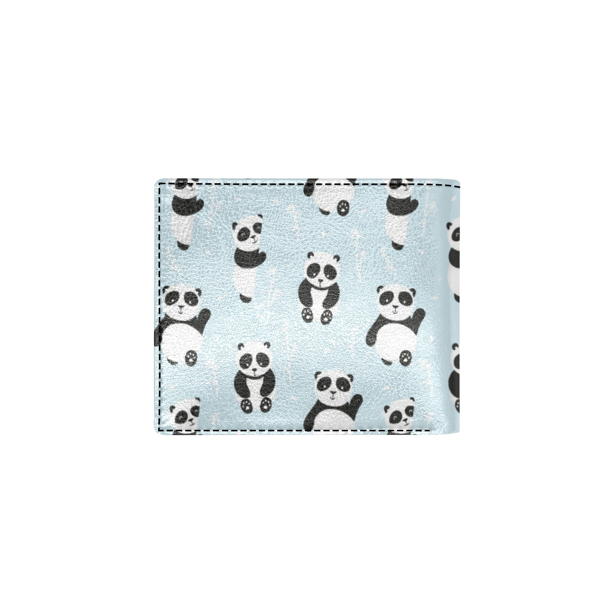 Panda Pattern Print Design A01 Men's ID Card Wallet