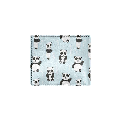 Panda Pattern Print Design A01 Men's ID Card Wallet