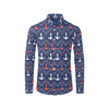 Anchor Pattern Print Design 07 Men's Long Sleeve Shirt