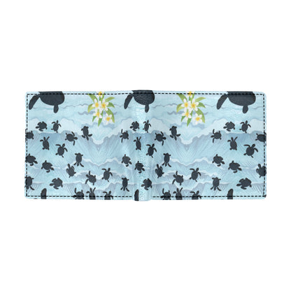 Sea Turtle Pattern Print Design T011 Men's ID Card Wallet