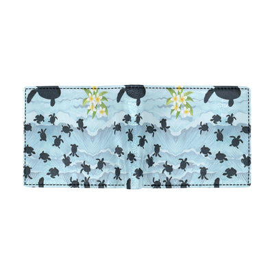 Sea Turtle Pattern Print Design T011 Men's ID Card Wallet