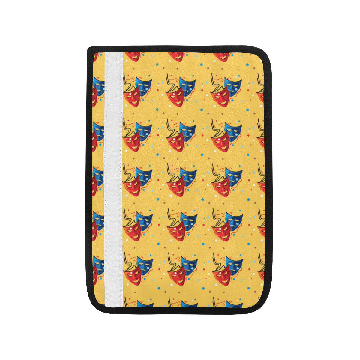 Acting Mask Pattern Print Design 02 Car Seat Belt Cover