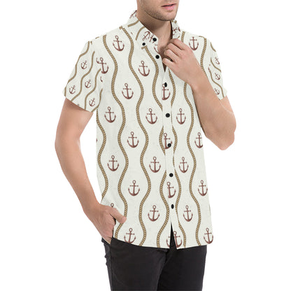 Anchor Classic Men's Short Sleeve Button Up Shirt