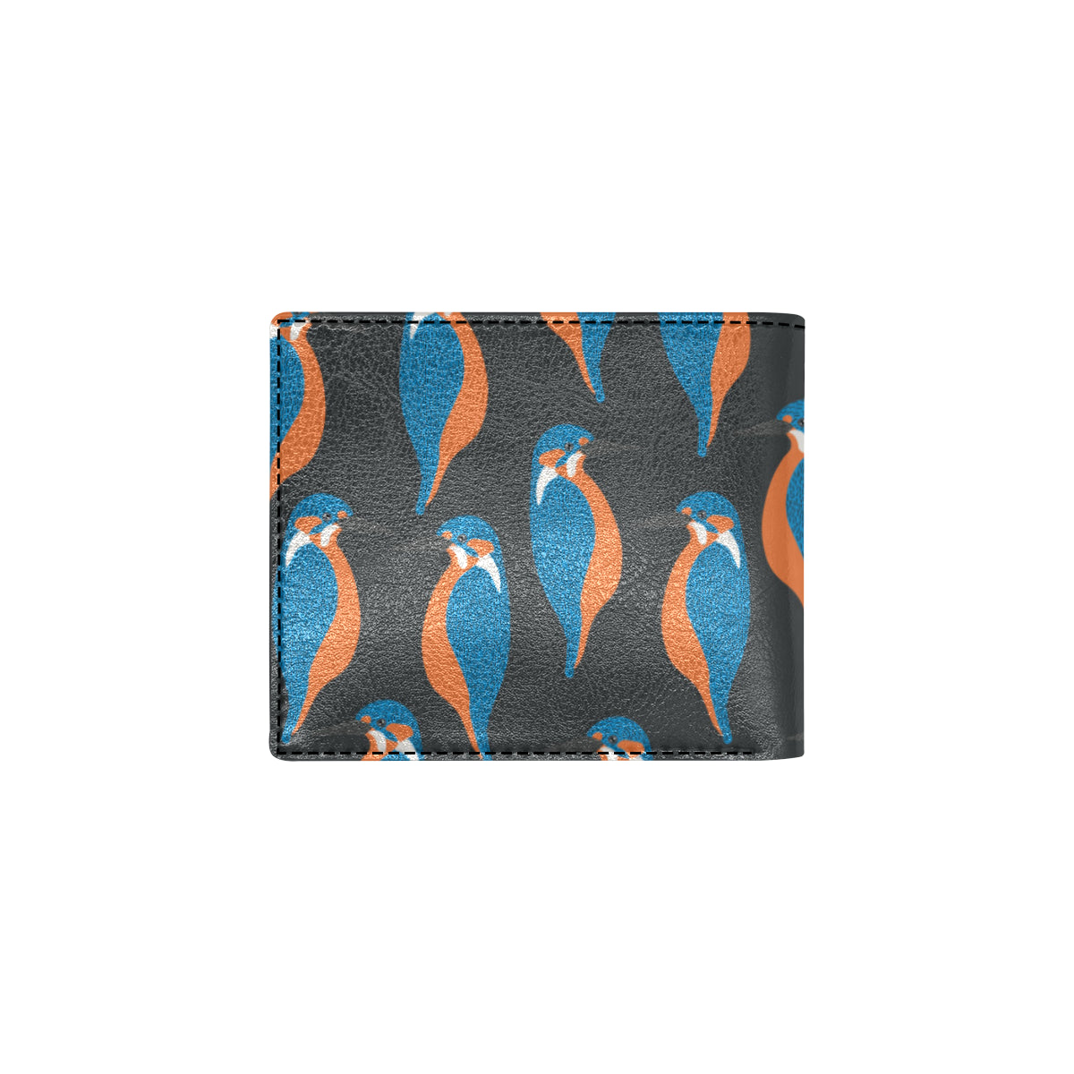 Kingfisher Pattern Print Design 03 Men's ID Card Wallet