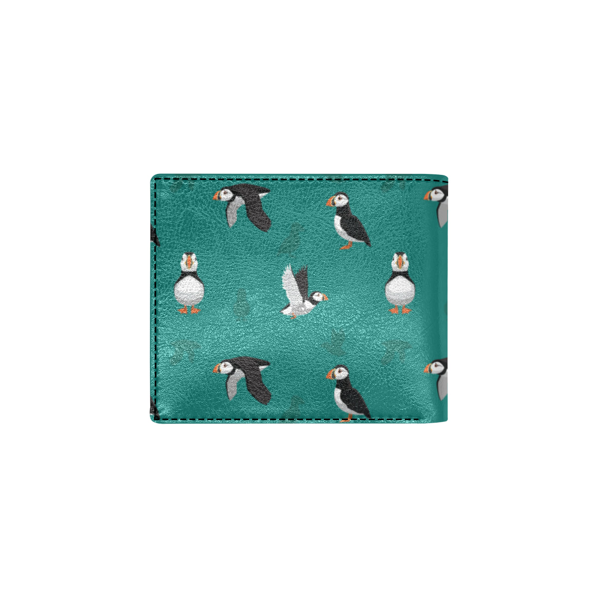 Puffin Pattern Print Design A02 Men's ID Card Wallet