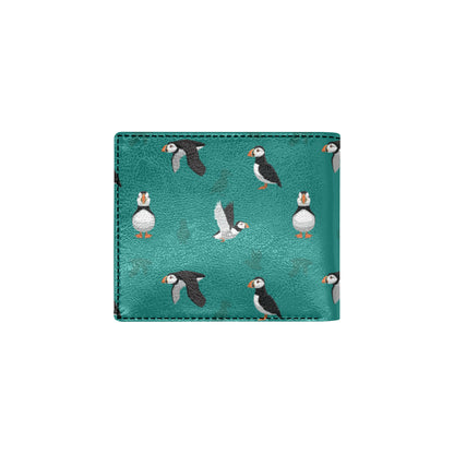 Puffin Pattern Print Design A02 Men's ID Card Wallet