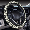 Lotus Pattern Print Steering Wheel Cover with Elastic Edge