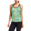 Bird Of Paradise Pattern Print Design BOP04 Women's Racerback Tank Top